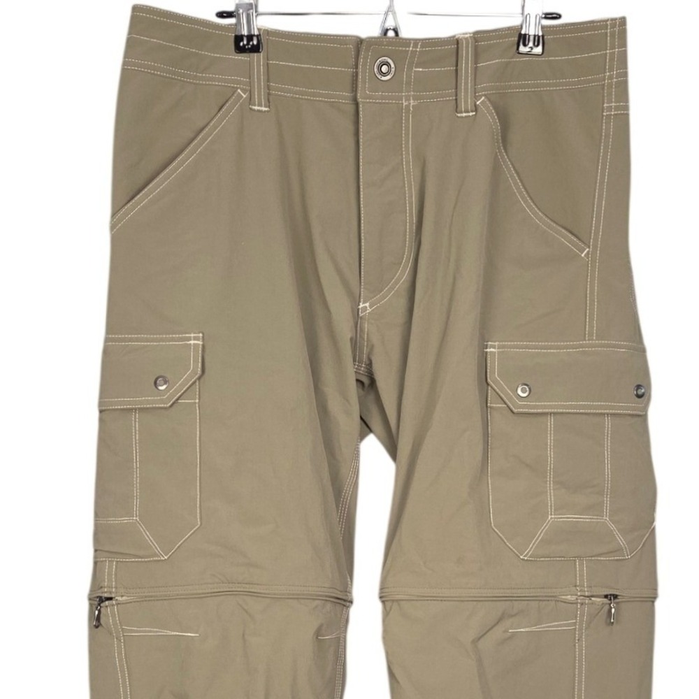 KUHL Renegade Convertible Stealth Pants Mens 32x32 Khaki Cargo Hiking NYLON